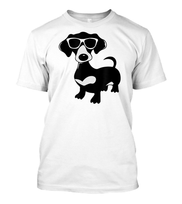 Cool Dachshund With Stylish Sunglasses T-Shirt