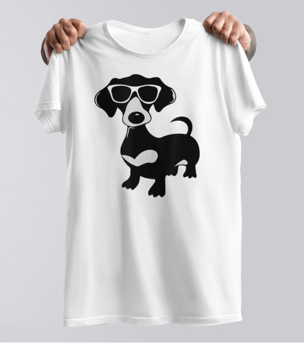 Cool Dachshund With Stylish Sunglasses T-Shirt