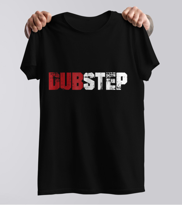 Dubstep Bold Red White T-Shirt