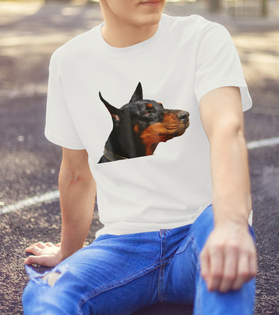 Cool Ultra Realistic Doberman Head T-Shirt