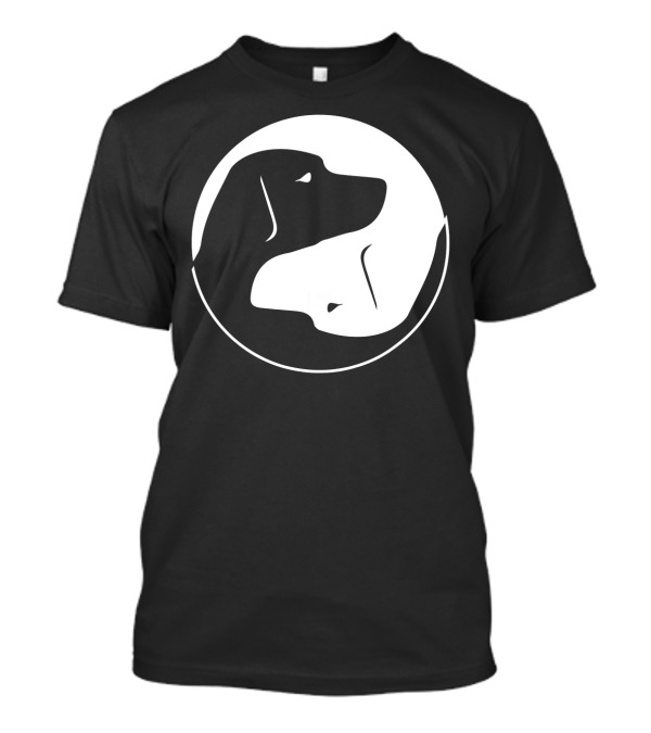 Yin Yang Labrador Silhouette Dog Yin Yang T-Shirt