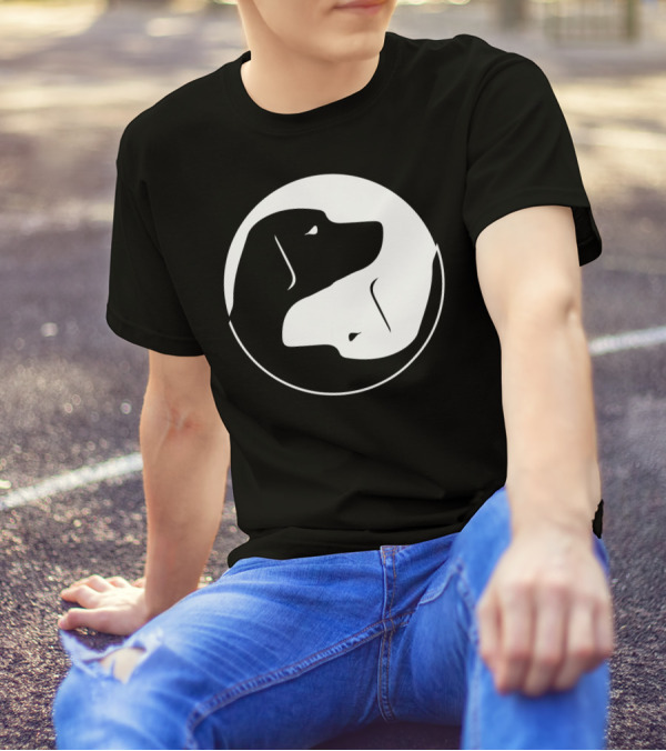 Yin Yang Labrador Silhouette Dog Yin Yang T-Shirt