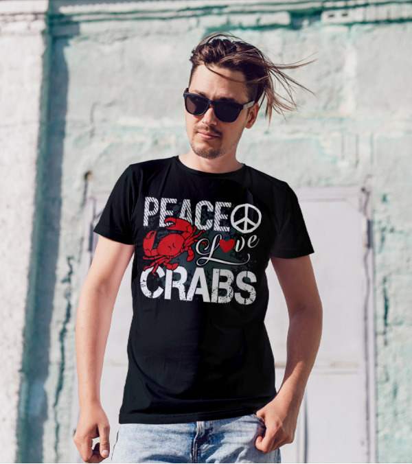 Peace Symbol Love Heart Crabs T-Shirt