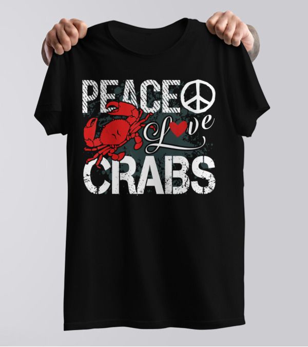 Peace Symbol Love Heart Crabs T-Shirt