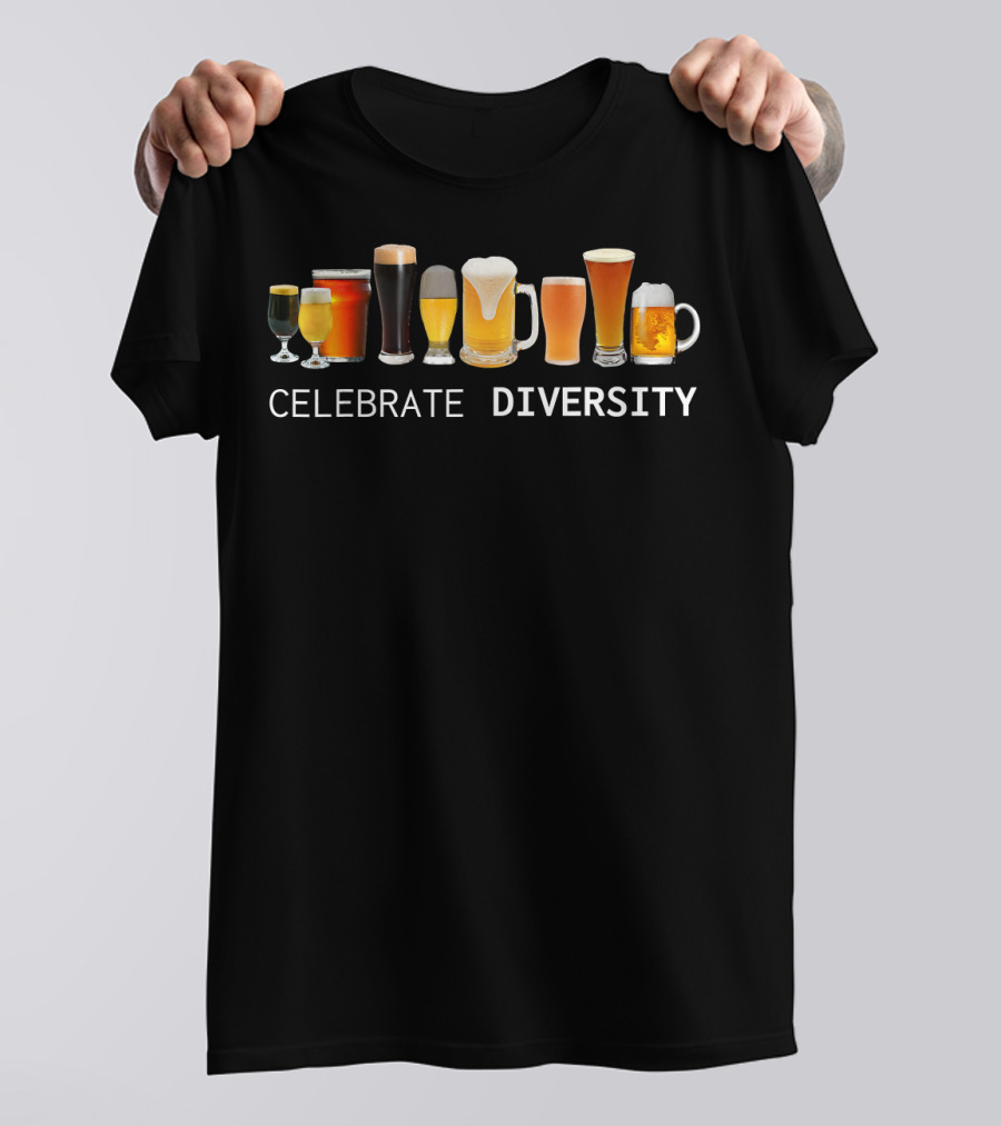Celebrate Diversity Craft Beer Drinking T-Shirt