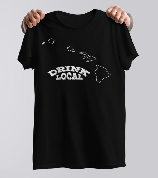 Hawaii Drink Local Craft Beer Map T-Shirt