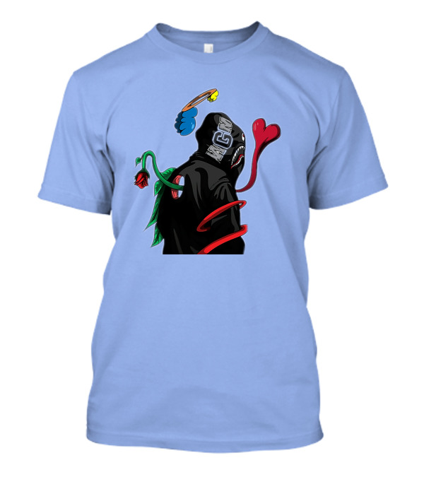 WGM Rose Hypebeast Hoodie With Cartoon Hands And Shark Hood T-Shirt