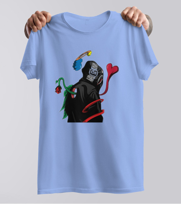 WGM Rose Hypebeast Hoodie With Cartoon Hands And Shark Hood T-Shirt