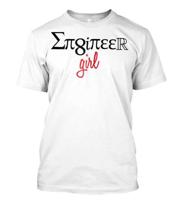 Engineer Girl Biomedical Mathematic Symbol T-Shirt