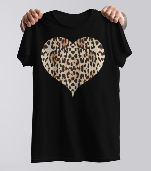 Leopard Heart Cheetah Print T-Shirt