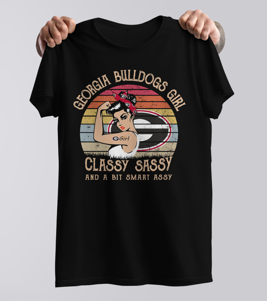 Georgia Bulldogs Girl Classy Sassy And A Bit Smart Assy T-Shirt