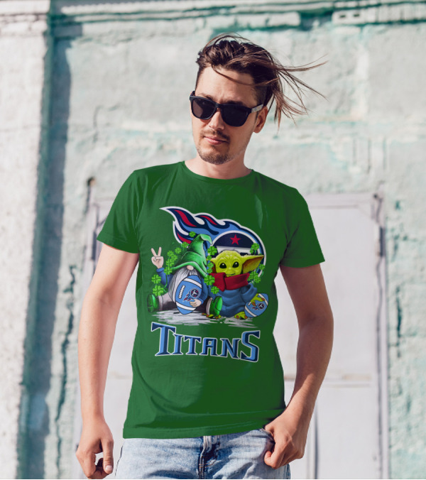 Tennessee Titans St. Patrick’s Day Gnome And Alien Football T-Shirt