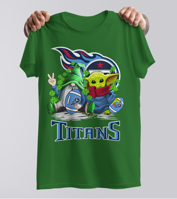 Tennessee Titans St. Patrick’s Day Gnome And Alien Football T-Shirt
