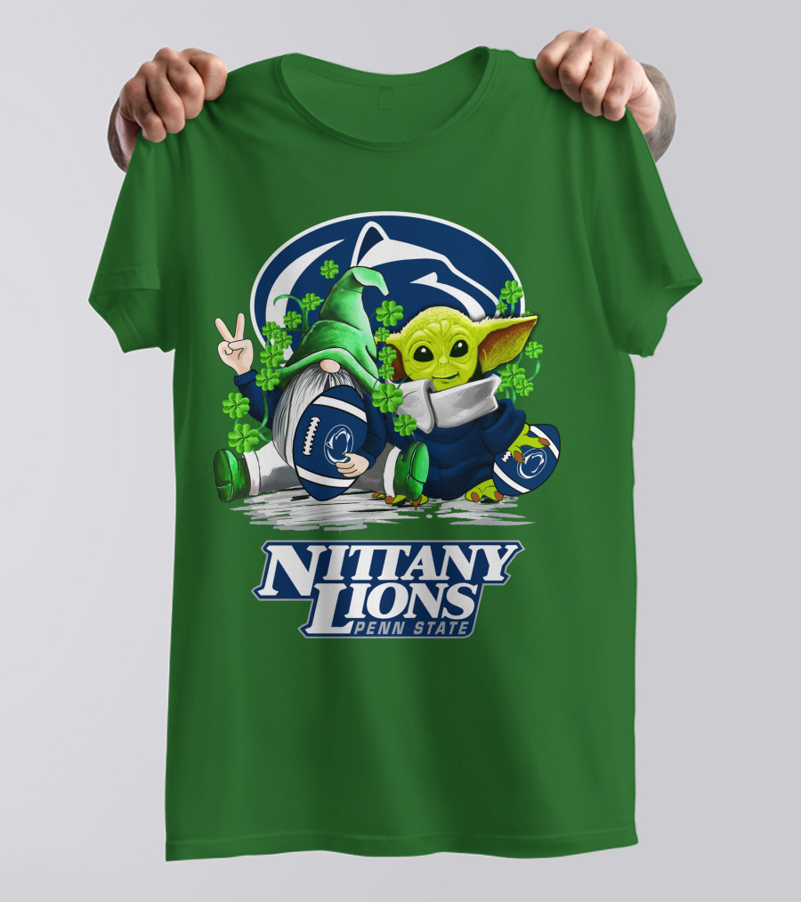Penn State Nittany Lions St. Patrick's Day Football Shamrocks T-Shirt