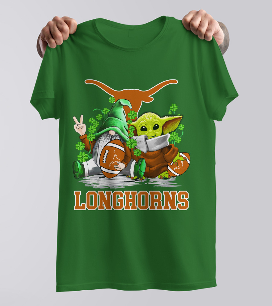 Texas Longhorns Football Patrick’s Day Longhorns Gnome Baby Jedi T-Shirt