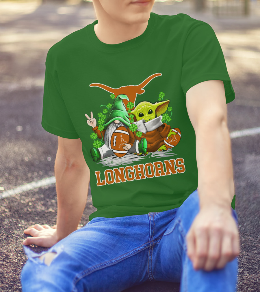 Texas Longhorns Football Patrick’s Day Longhorns Gnome Baby Jedi T-Shirt