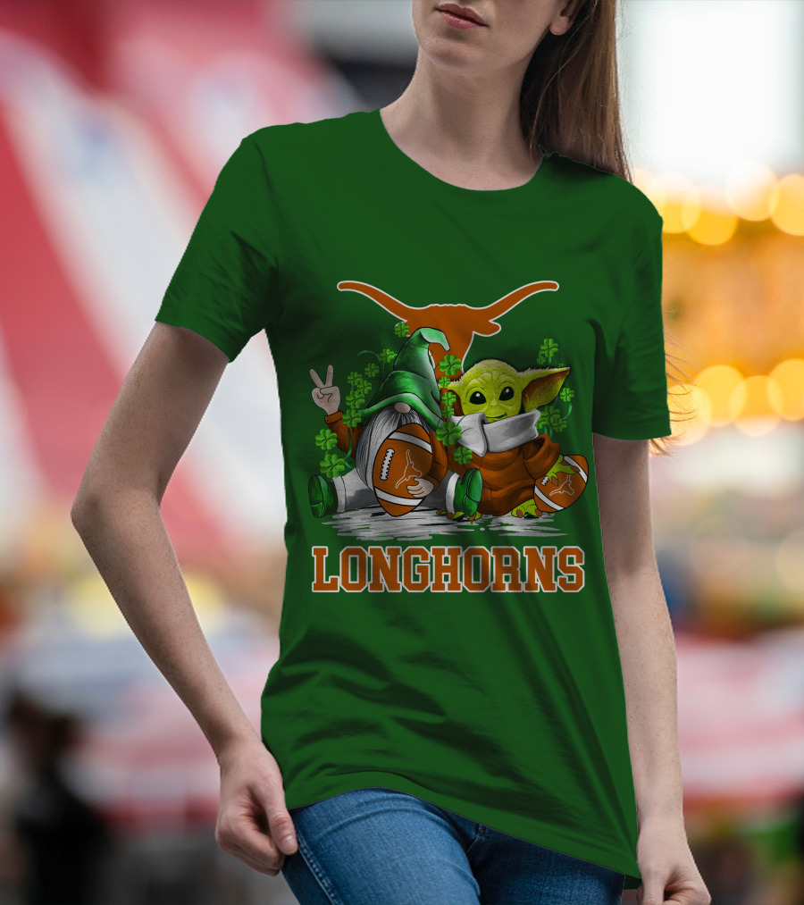 Texas Longhorns Football Patrick’s Day Longhorns Gnome Baby Jedi T-Shirt