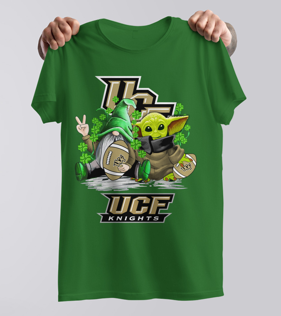 UCF Knights Football St. Patrick's Day Shamrock Gnome Baby Alien T-Shirt