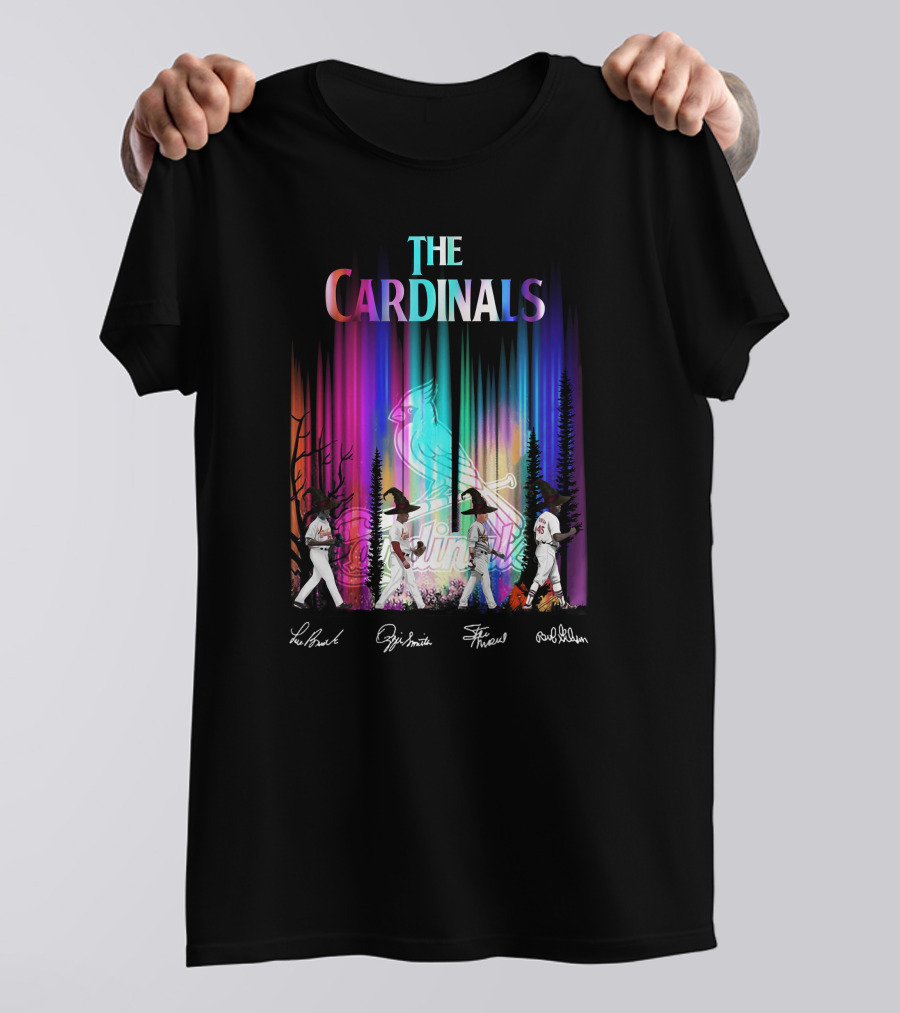 The Cardinals St. Louis Baseball Legends Aurora Borealis T-Shirt