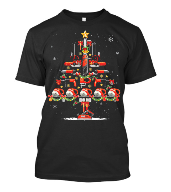 Christmas Tree Made Of Carpenter Tools T-Shirt