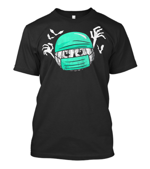 Doctor Pumpkin Mask With Bats And Claw Hands T-Shirt