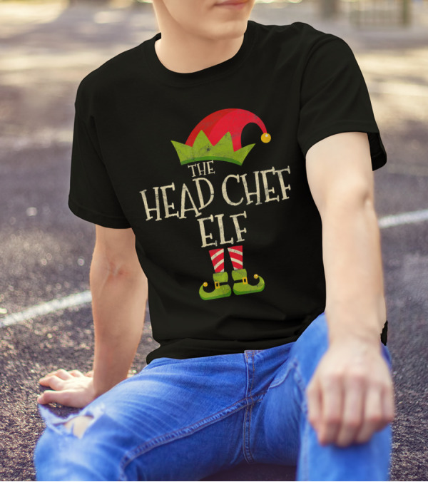 The Head Chef Elf Costume Family Christmas T-Shirt