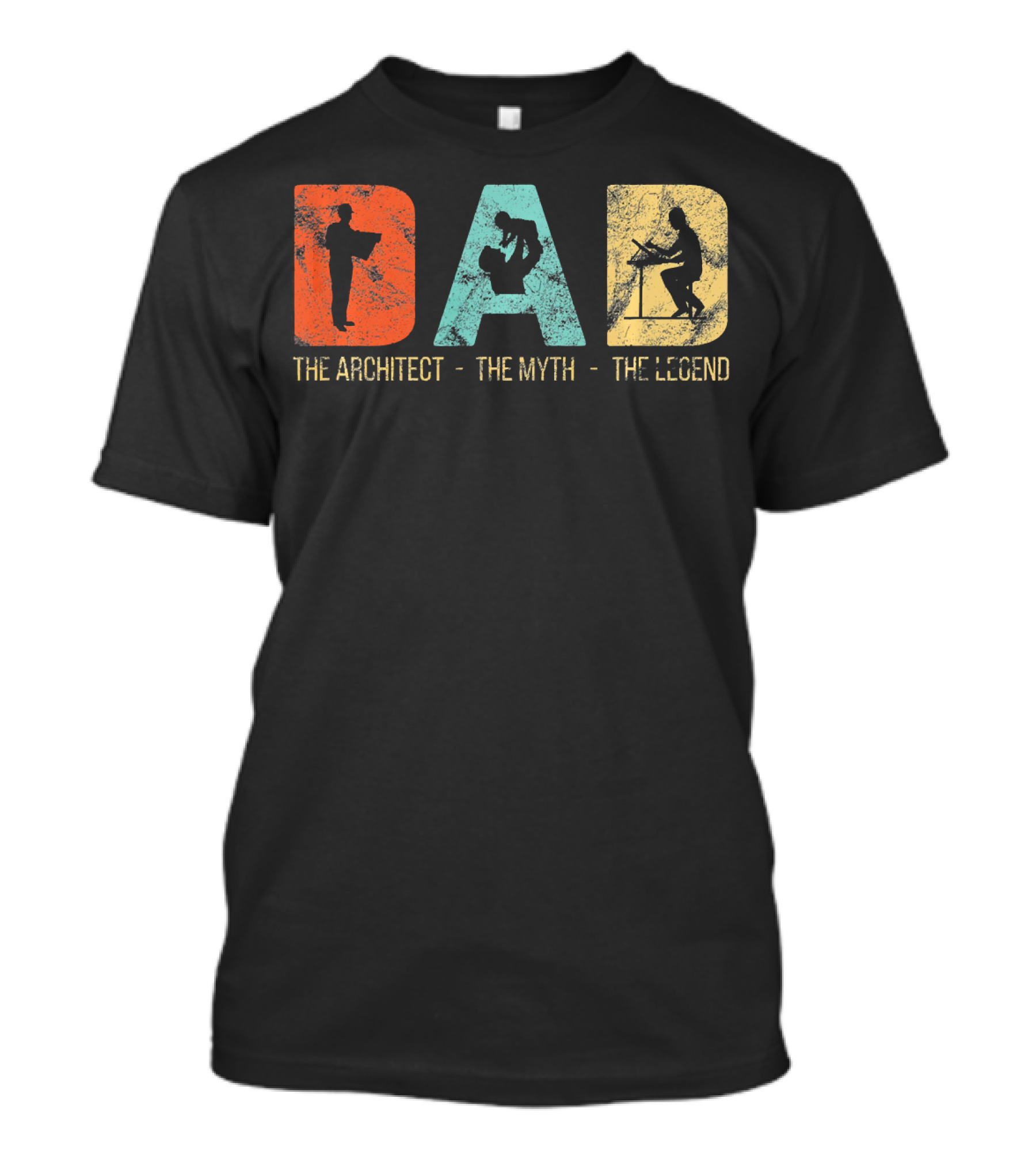 Dad The Architect The Myth The Legend Icons T-Shirt