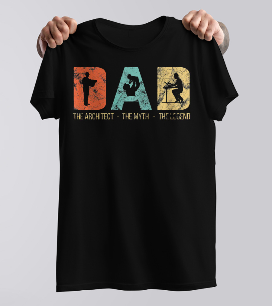 Dad The Architect The Myth The Legend Icons T-Shirt