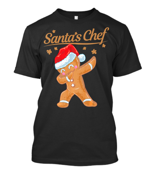 Santas Chef Funny Christmas Dabbing Ging T-Shirt