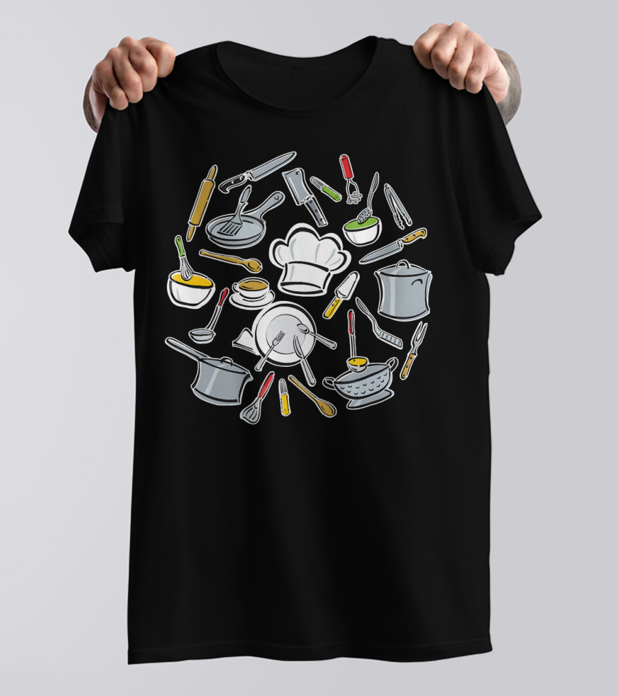 Chefs Hat Culinary Kitchen Tools And Utensils T-Shirt