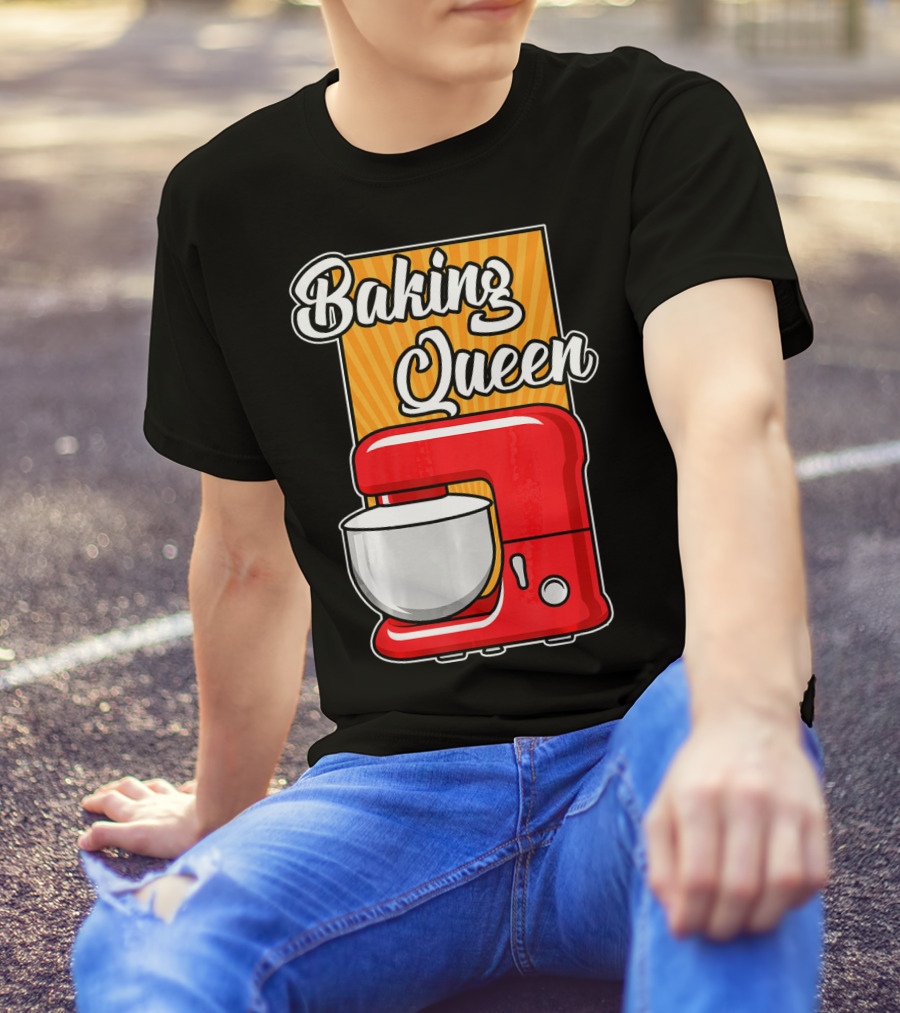 Baking Queen Mixer Retro Kitchen T-Shirt