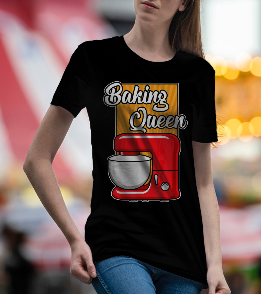 Baking Queen Mixer Retro Kitchen T-Shirt
