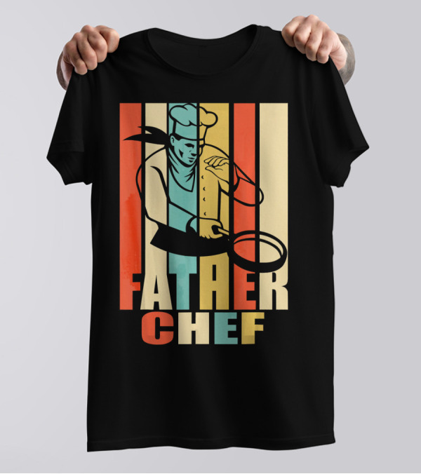 Father Chef Vintage Retro Dad T-Shirt