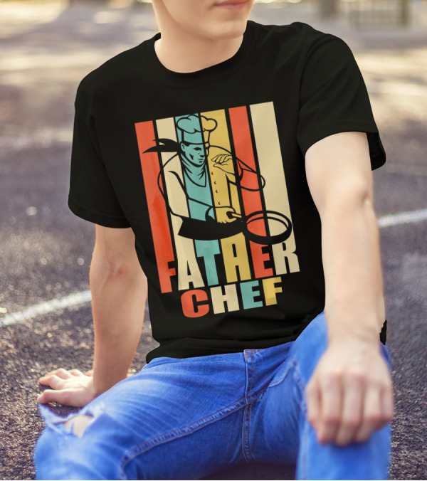 Father Chef Vintage Retro Dad T-Shirt