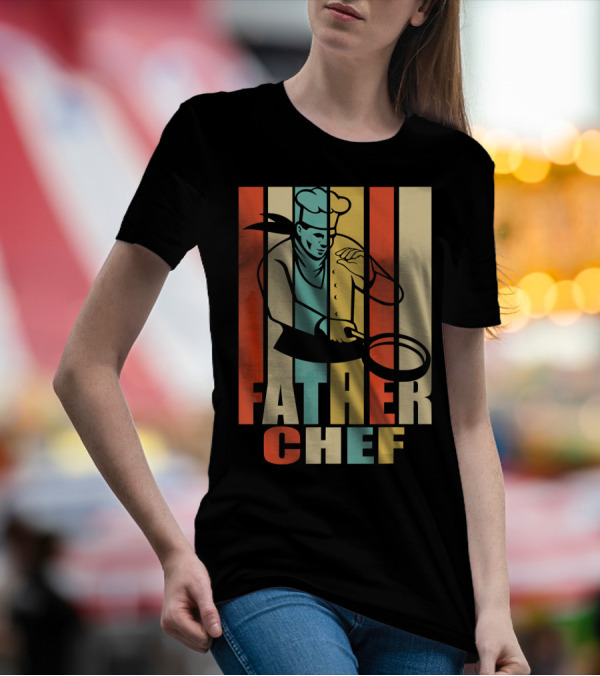 Father Chef Vintage Retro Dad T-Shirt