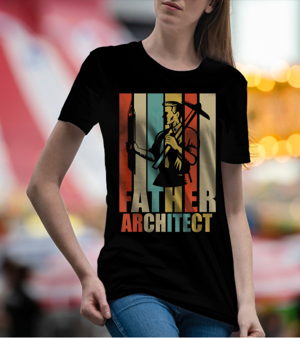 Father Vintage Retro Architect T-Shirt