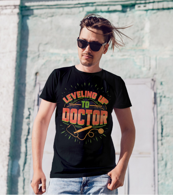 Leveling Up To Doctor Graduate Achievement T-Shirt