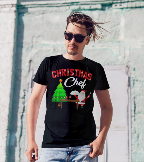 Christmas Chef Santa Cooking Baking Xmas T-Shirt