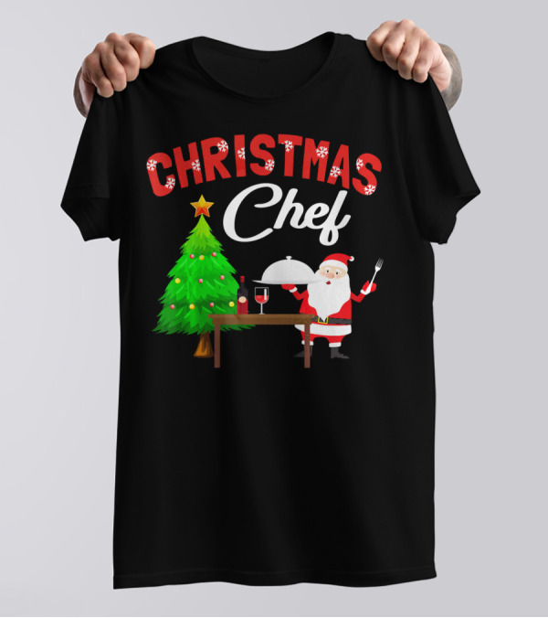 Christmas Chef Santa Cooking Baking Xmas T-Shirt
