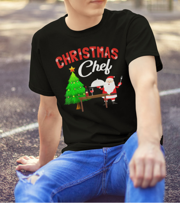 Christmas Chef Santa Cooking Baking Xmas T-Shirt