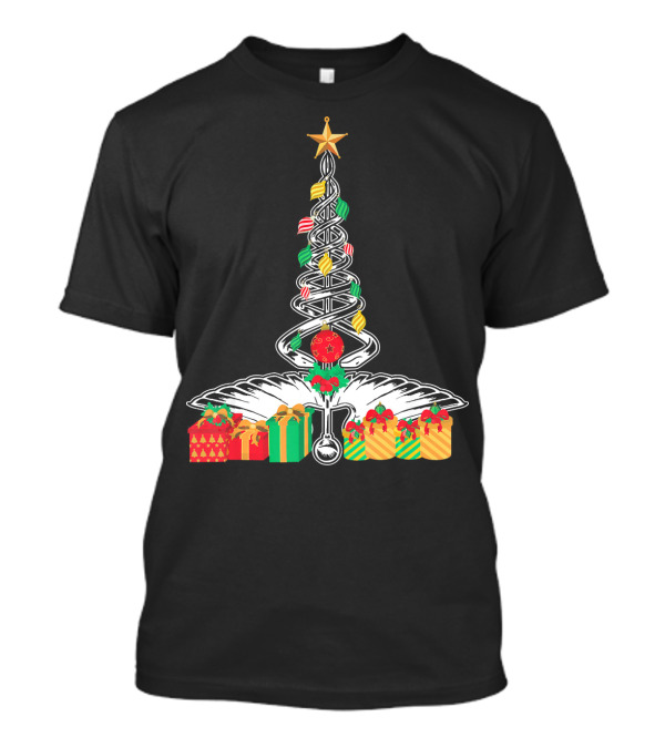 Cute Christmas Nurse Doctor Life Medical Stethoscope Tree Holiday Gifts T-Shirt