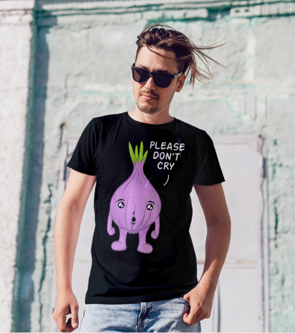 Cooking Onions Vegetable Pun Please Don't Cry Collect T-Shirt
