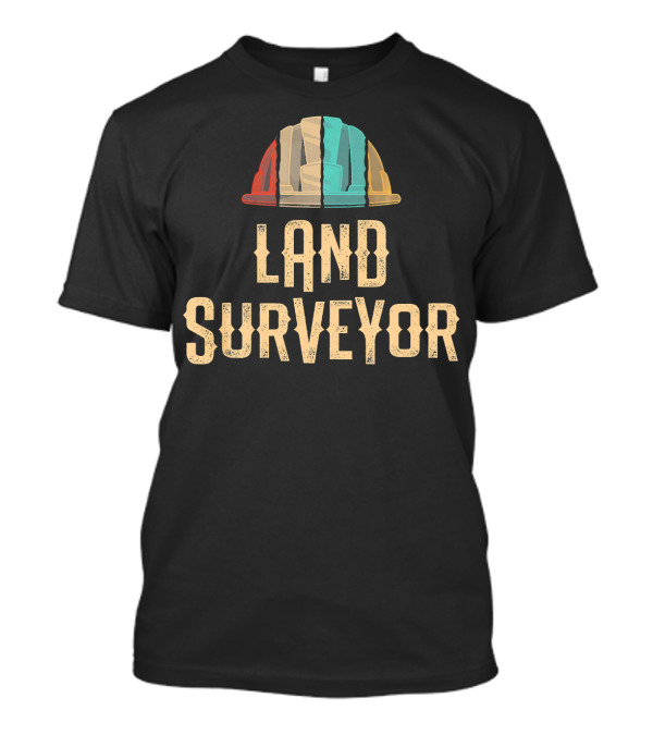Cool Vintage Land Surveyor Retro Hat T-Shirt