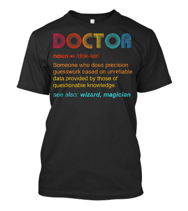 Funny Doctor Definition Cool Retro Vintage Wizard Magician T-Shirt
