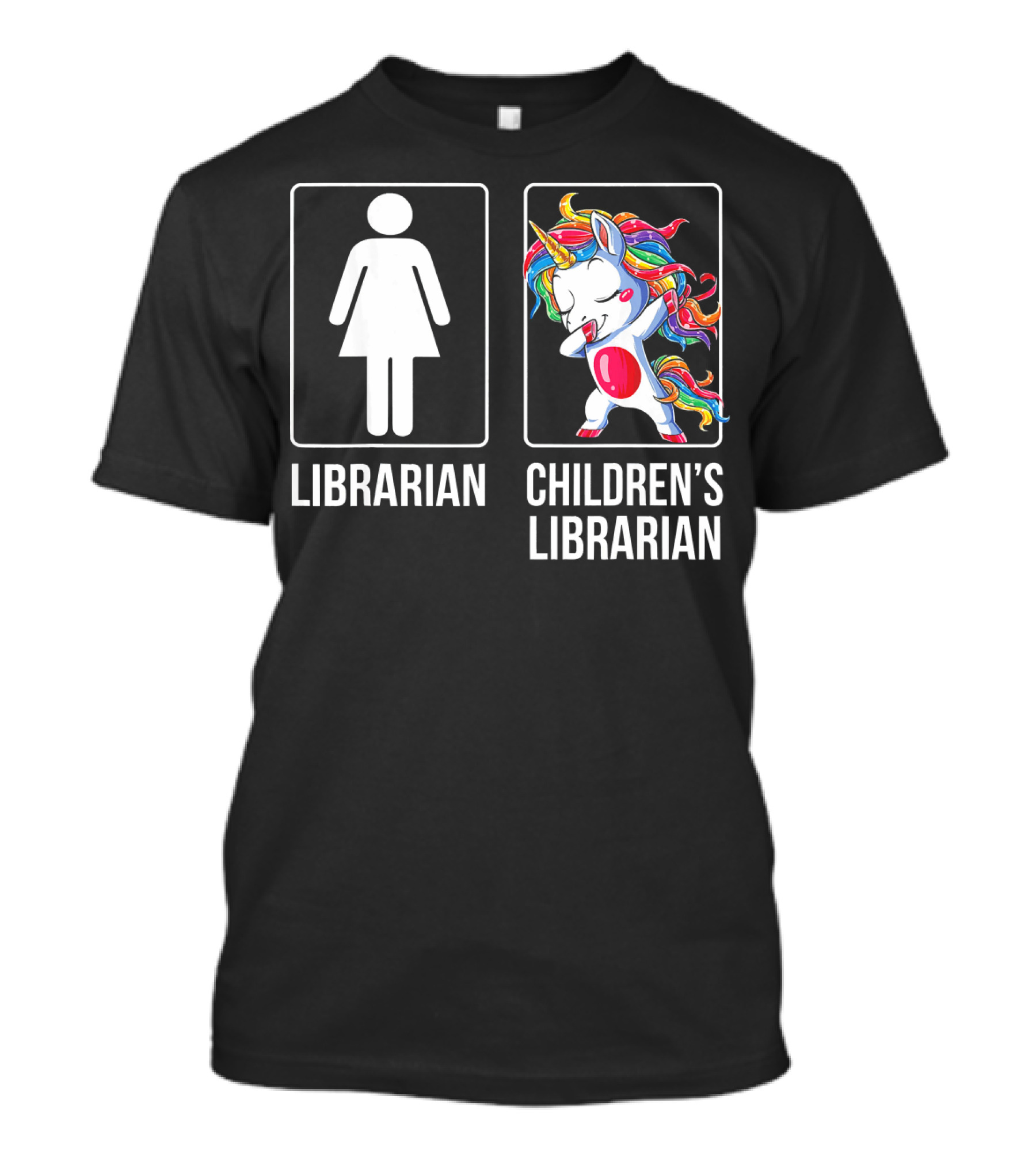 Librarian Children's Librarian Dabbing Unicorn T-Shirt