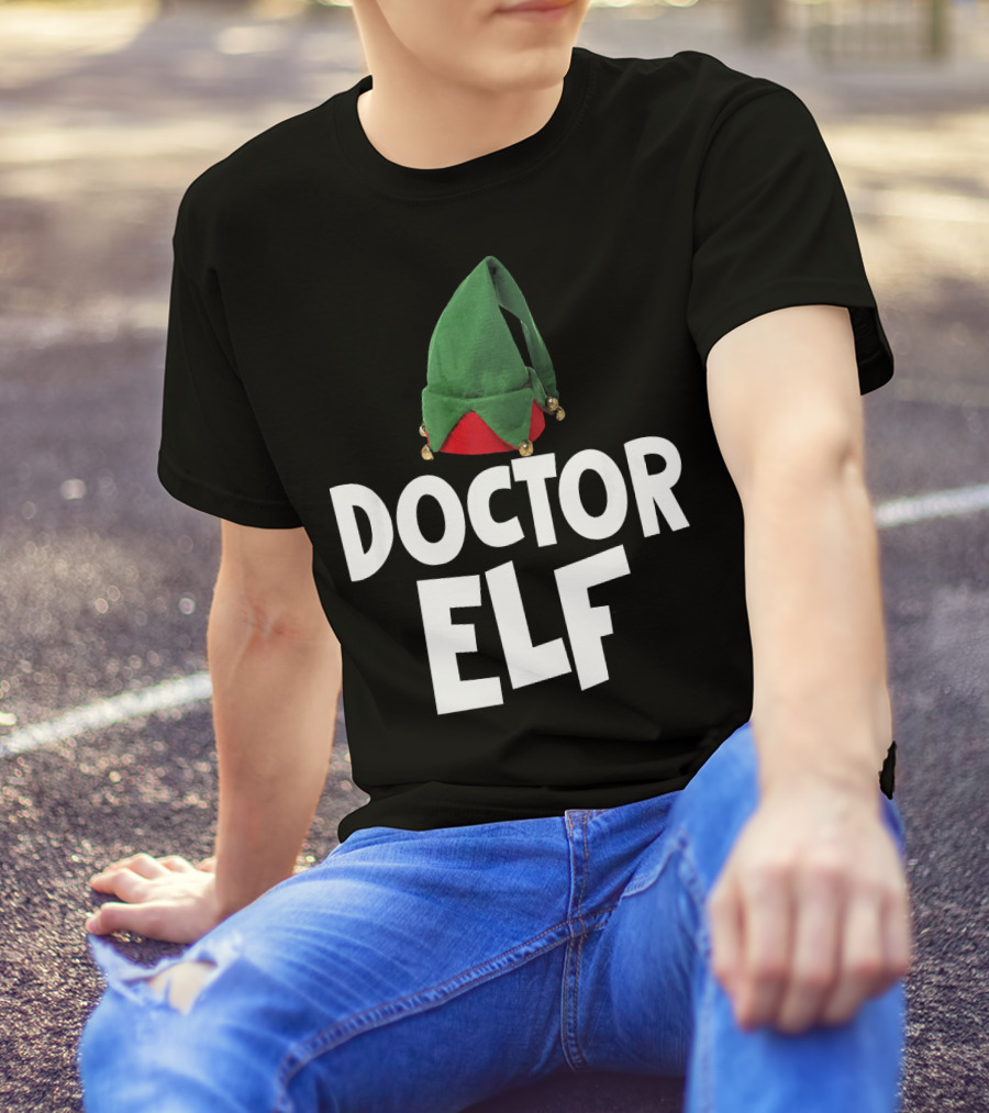 Doctor Elf Christmas Santa Hat T-Shirt