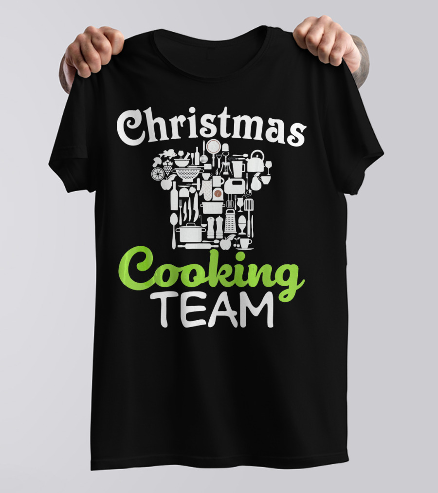 Christmas Cooking Team Chef Cook Holiday Kitchen Utensils T-Shirt