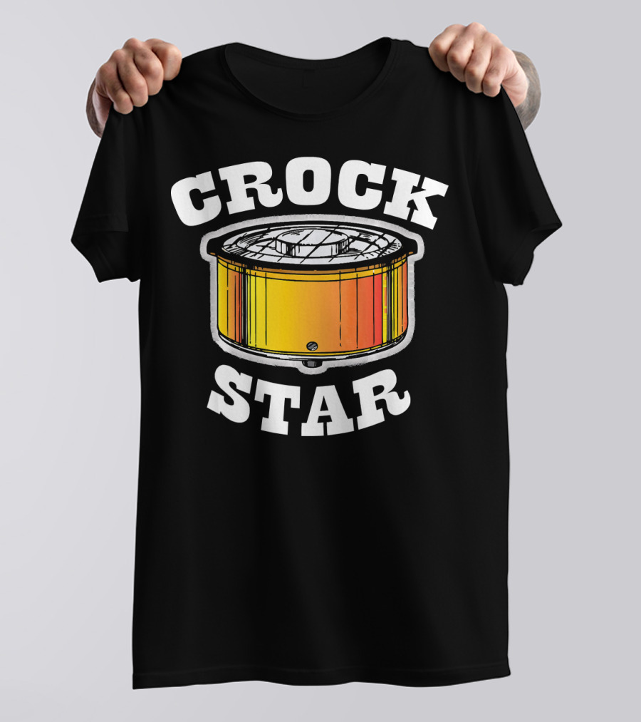 Crock Pot Star Funny Love To Cook Retro Vintage Cooking Enthusiast T-Shirt