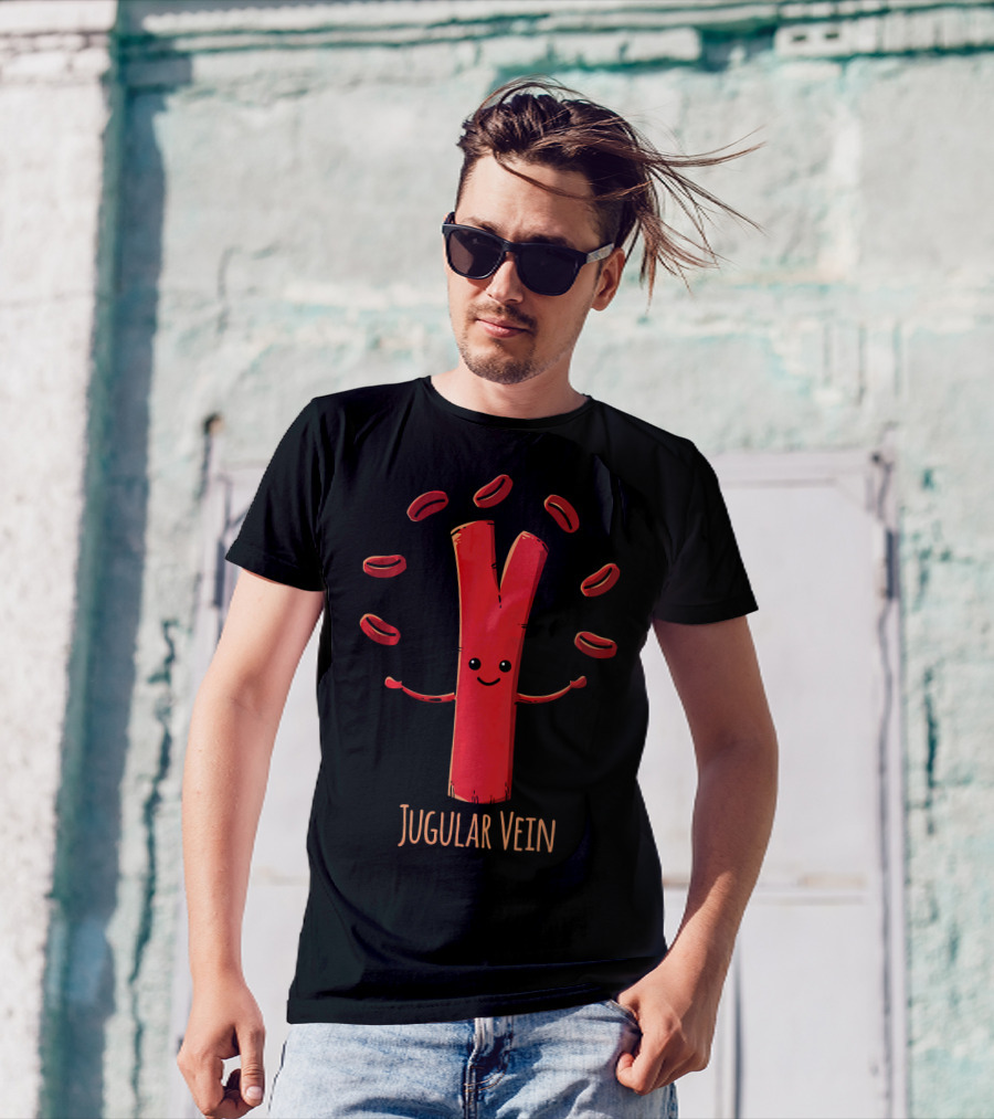 Funny Jugular Vein Anatomy Nurse Doctor Humor T-Shirt