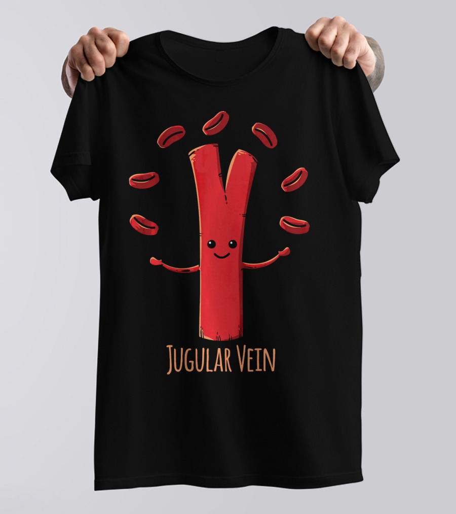 Funny Jugular Vein Anatomy Nurse Doctor Humor T-Shirt